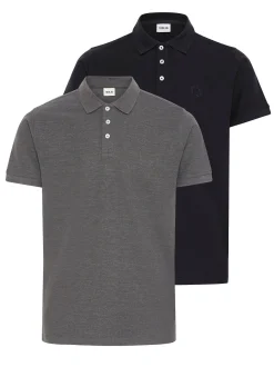 Solid Herren Poloshirt - SDHattim in grau