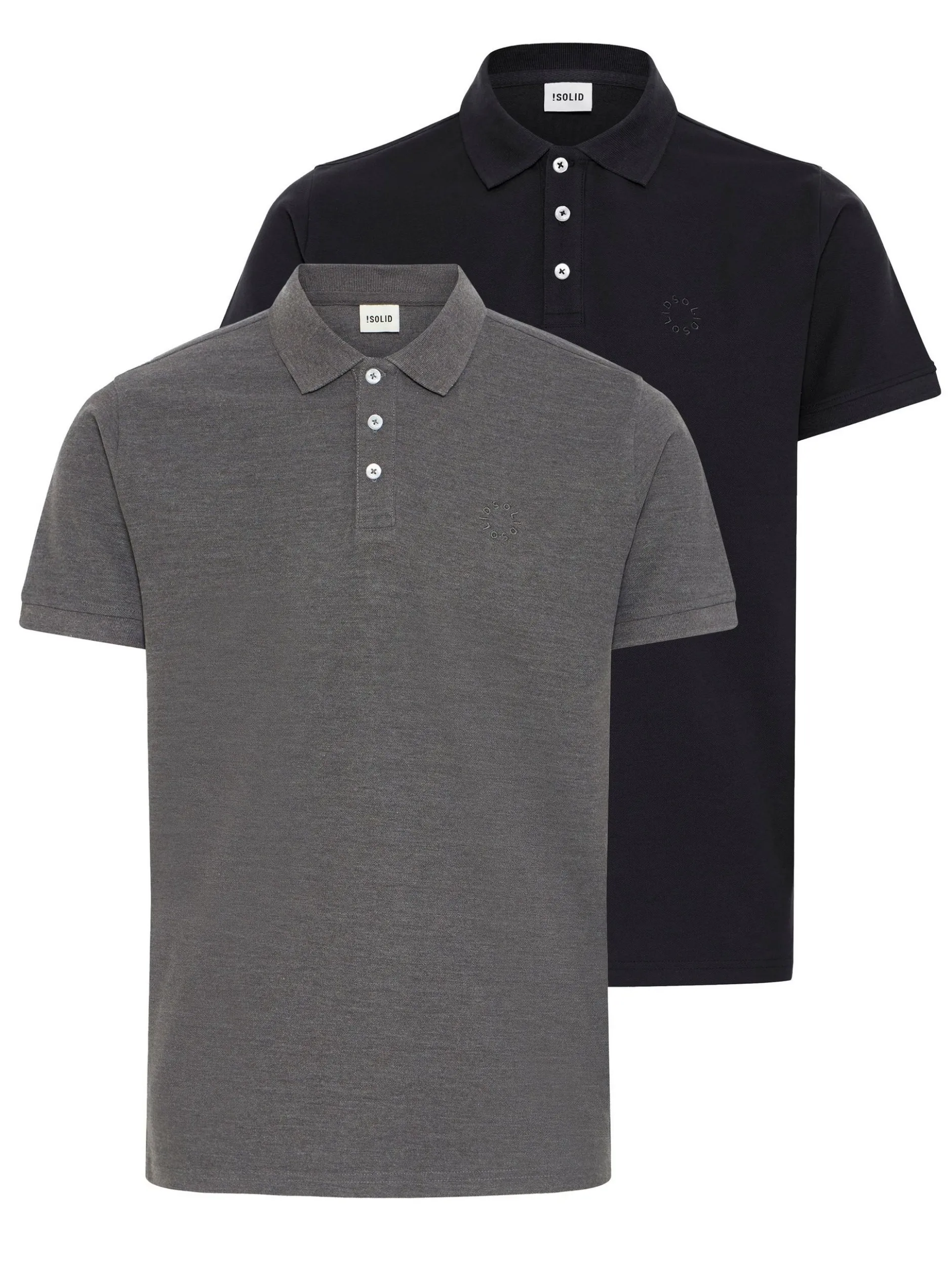 Solid Herren Poloshirt - SDHattim in grau