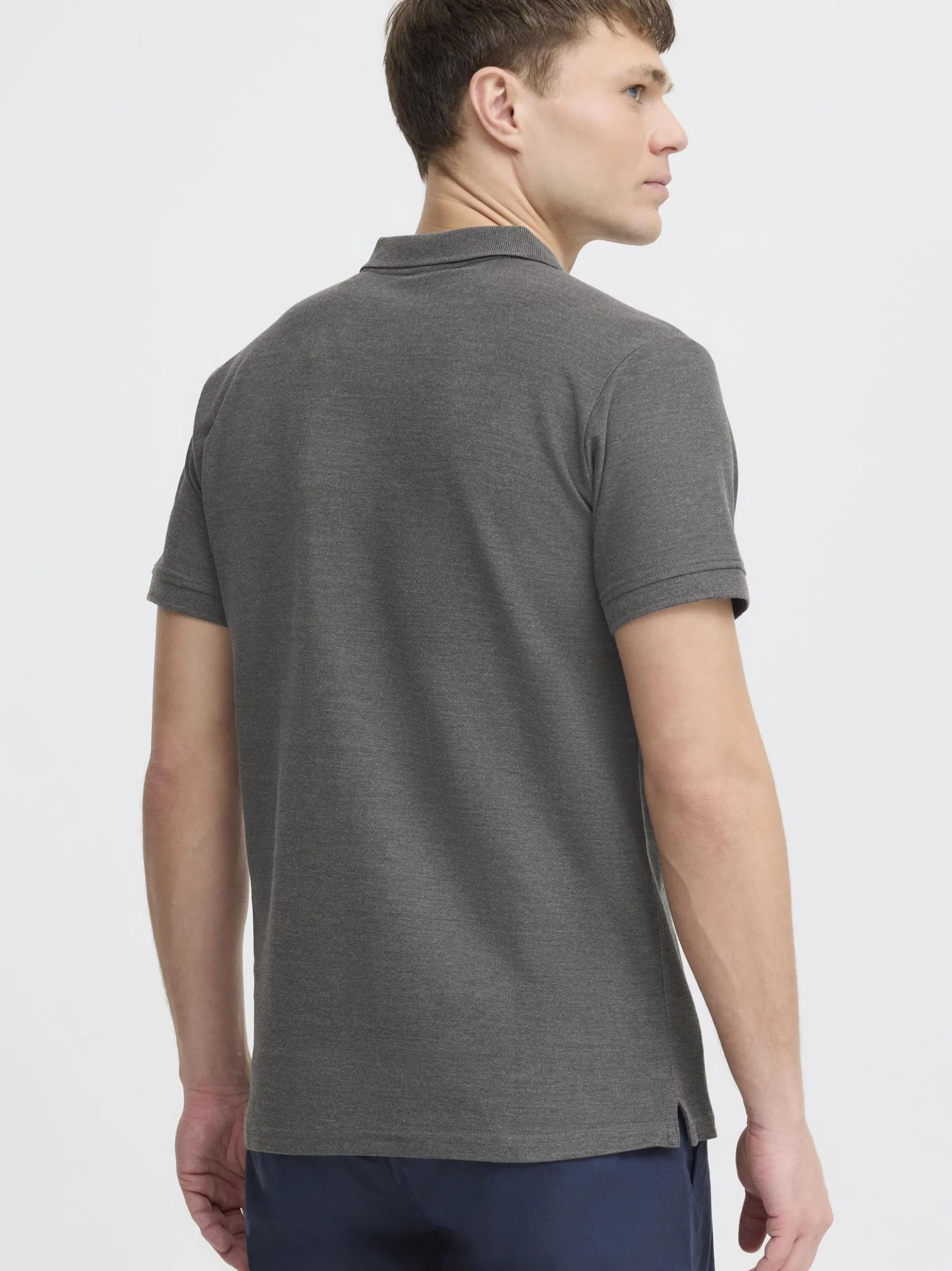 Solid Herren Poloshirt - SDHattim in grau
