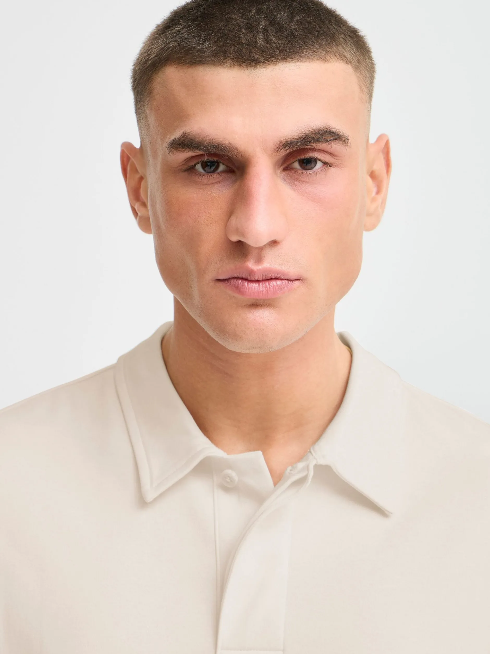 Solid Herren Poloshirt - SDOswald in beige