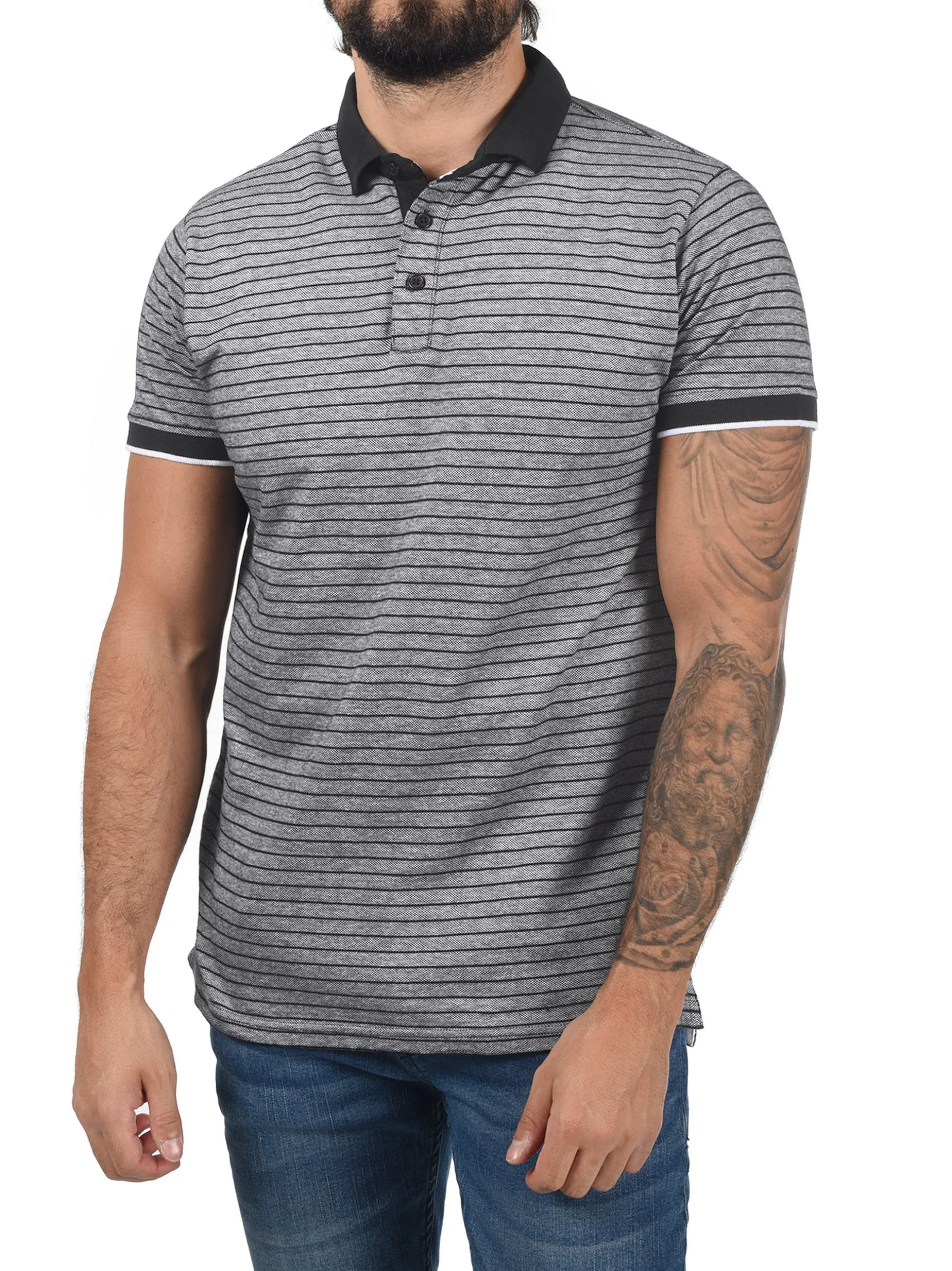 Solid Herren Poloshirt - SDPantelis in schwarz