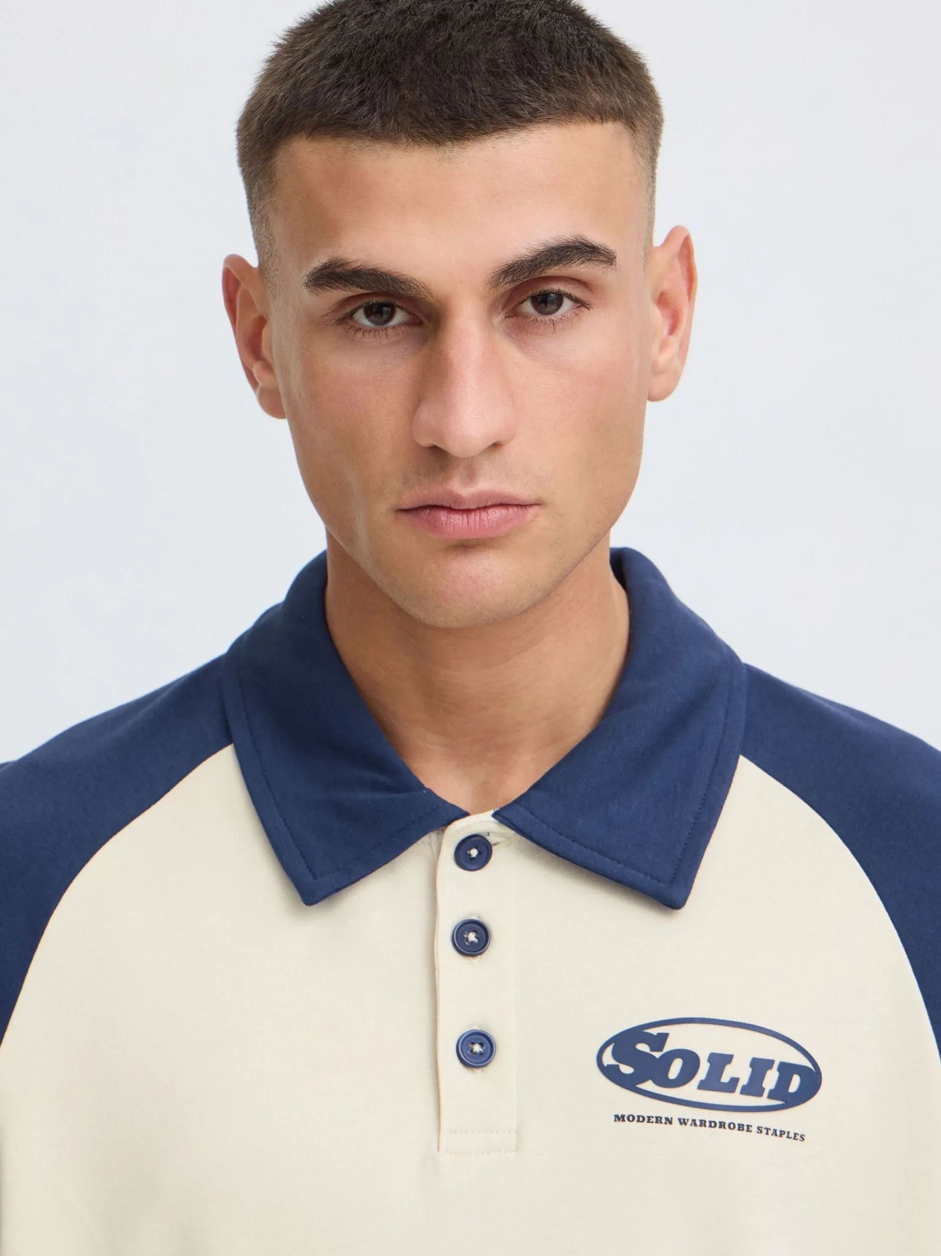 Solid Herren Poloshirt - SDUke in beige