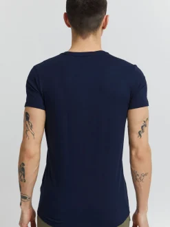Solid Herren Print-Shirt - SDPedro in blau