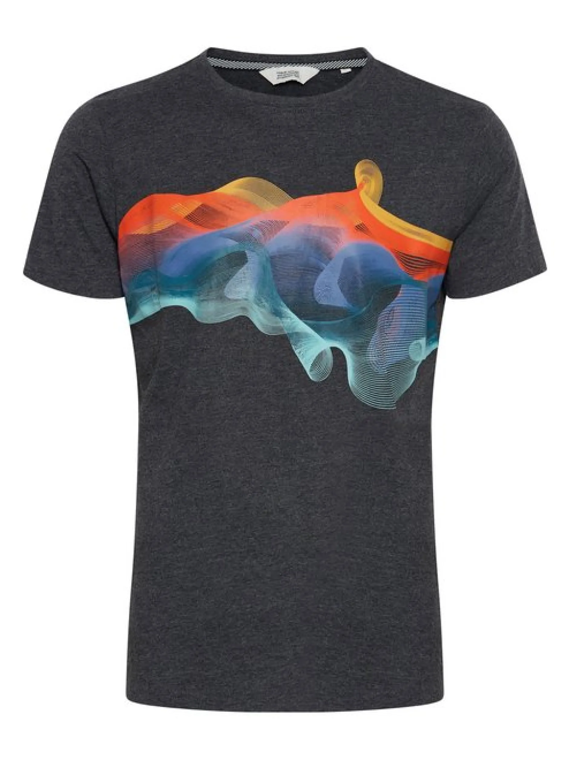 Solid Herren Print-Shirt - SDPedro in grau