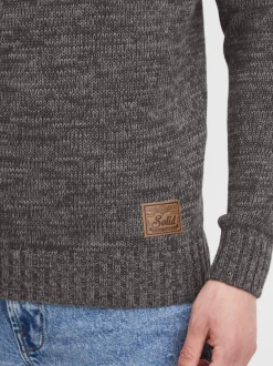 Solid Herren Rollkragenpullover - SDPhilaremo in grau