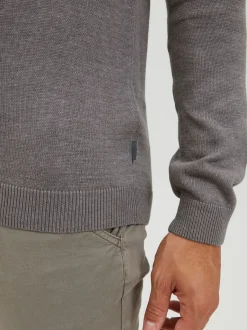 Solid Herren Rollkragenpullover - SDKnit in grau