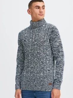 Solid Herren Rollkragenpullover - SDRino in blau
