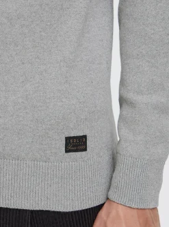 Solid Herren Rollkragenpullover - SDAkalmo in grau