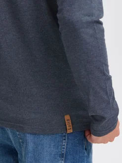 Solid Herren Rundhalsshirt - SDVolko in blau