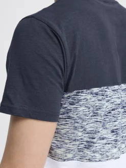 Solid Herren Rundhalsshirt - SDSinor in blau
