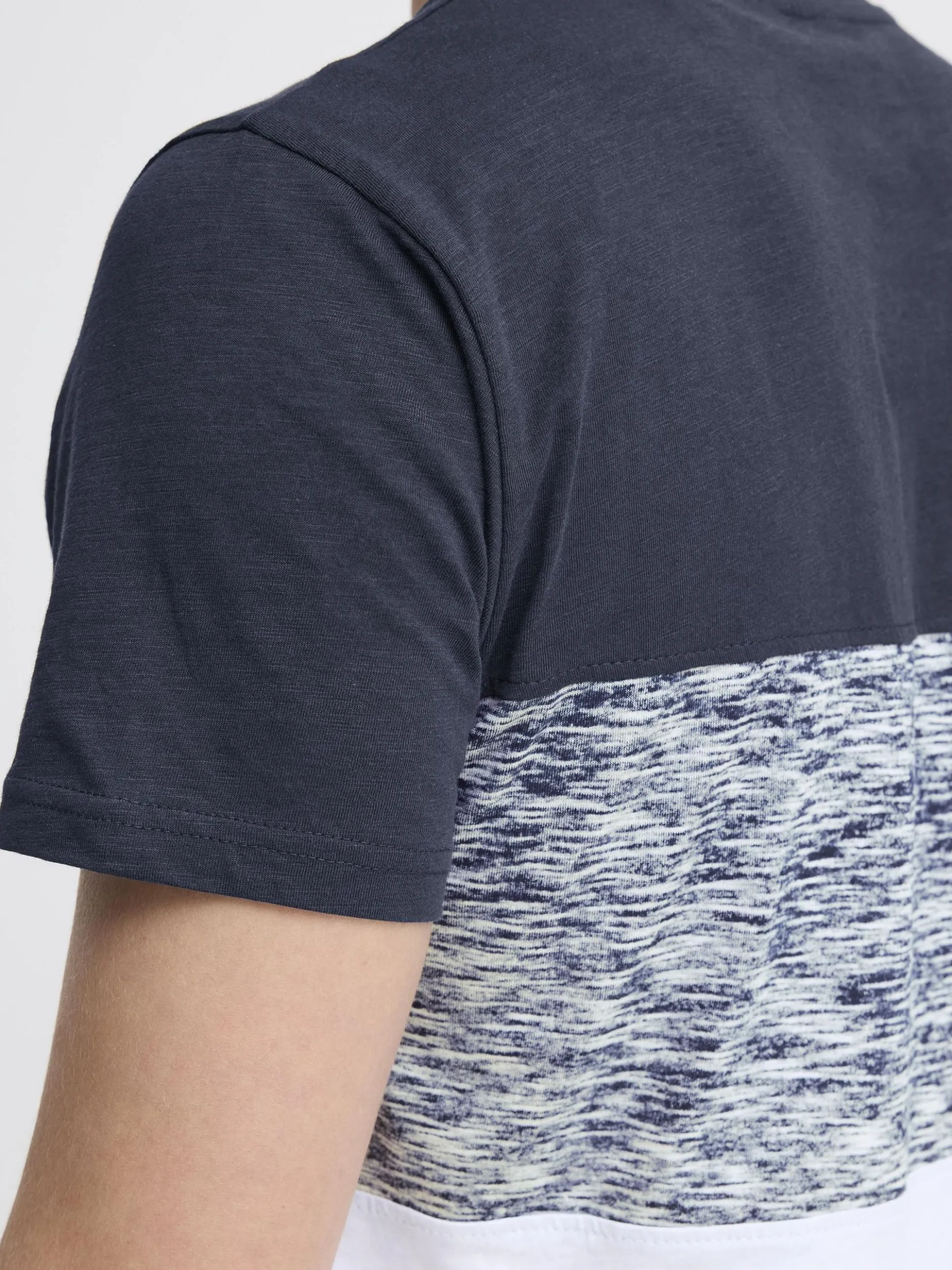 Solid Herren Rundhalsshirt - SDSinor in blau