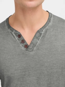 Solid Herren Rundhalsshirt - SDTino in grau