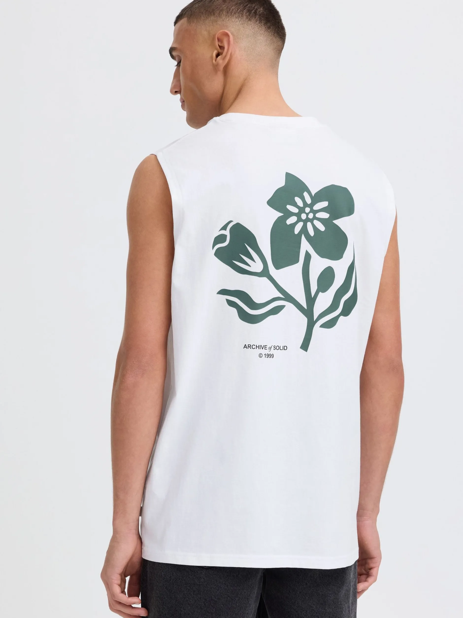 Solid Herren Rundhalsshirt - SDFulton in weiß