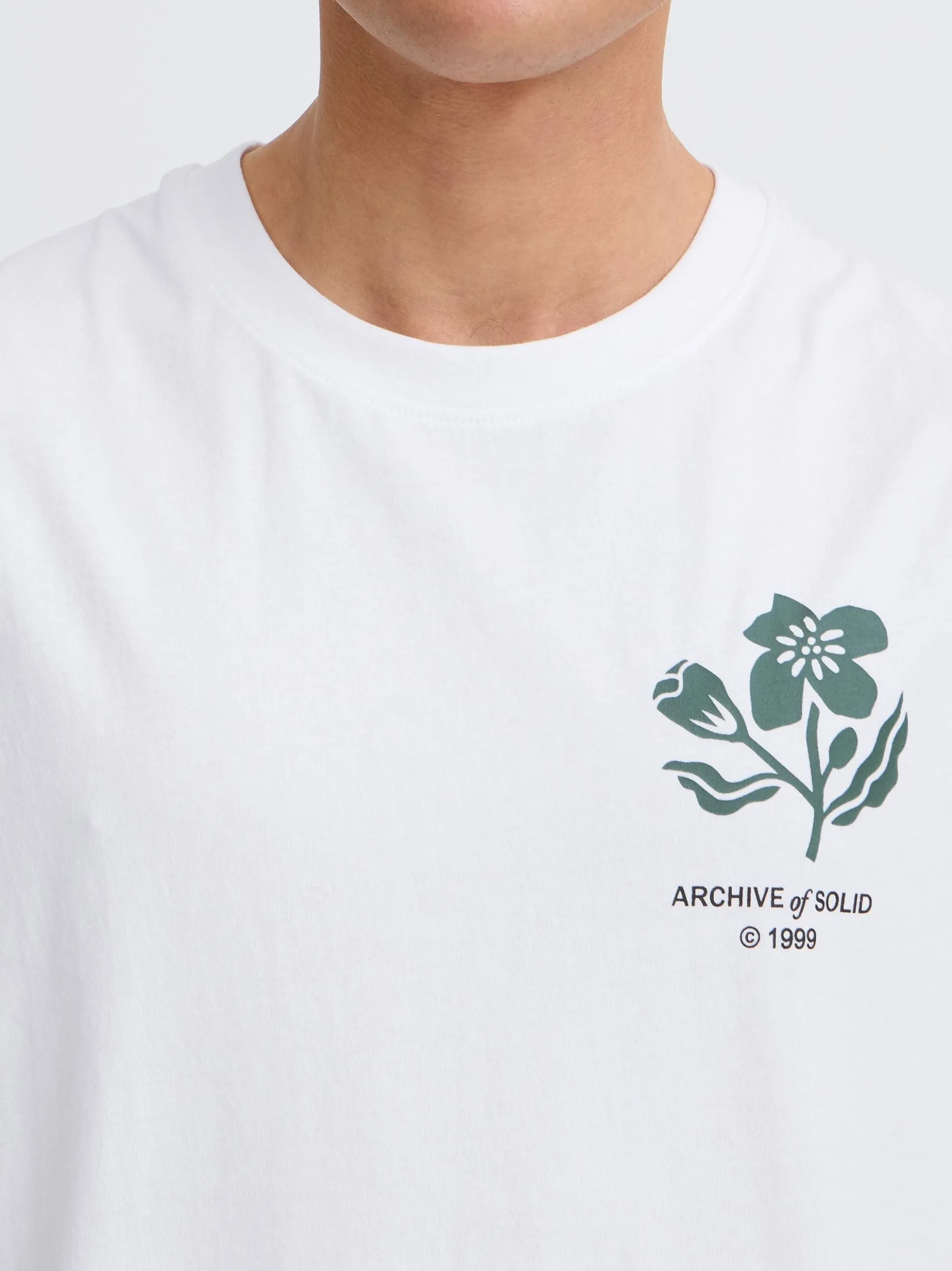 Solid Herren Rundhalsshirt - SDFulton in weiß