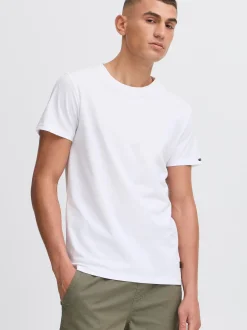 Solid Herren Rundhalsshirt - SDJuan in weiß