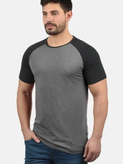 Solid Herren Rundhalsshirt - SDBastian in grau