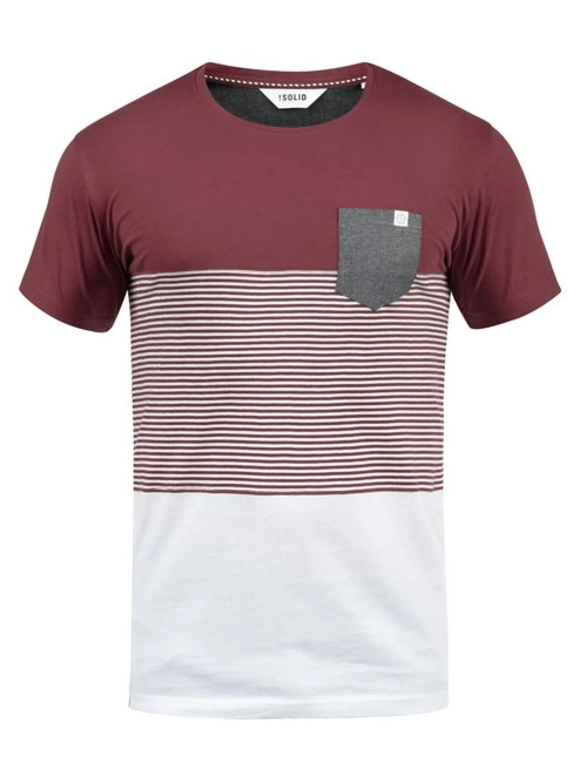 Solid Herren Rundhalsshirt - SDMalte in rot