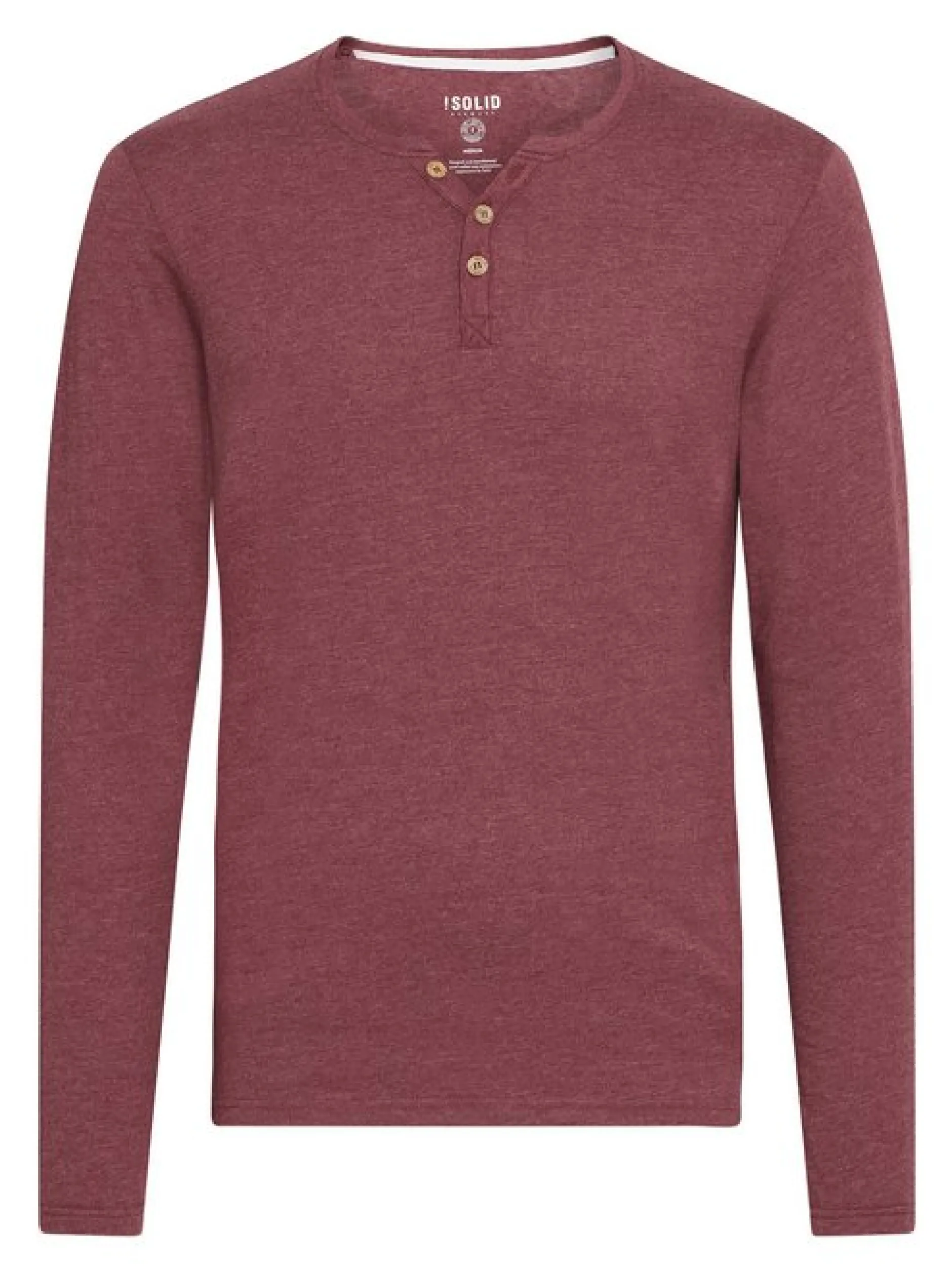 Solid Herren Rundhalsshirt - SDVolko in rot