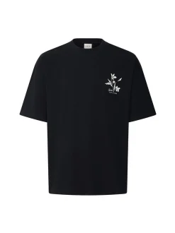 Solid Herren Rundhalsshirt - SDAmon Oversized in schwarz