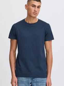 Solid Herren Rundhalsshirt - SDJuan in blau