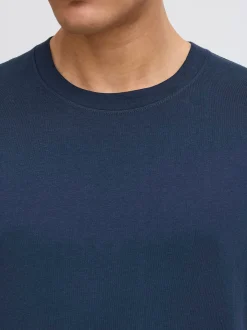 Solid Herren Rundhalsshirt - SDJuan in blau