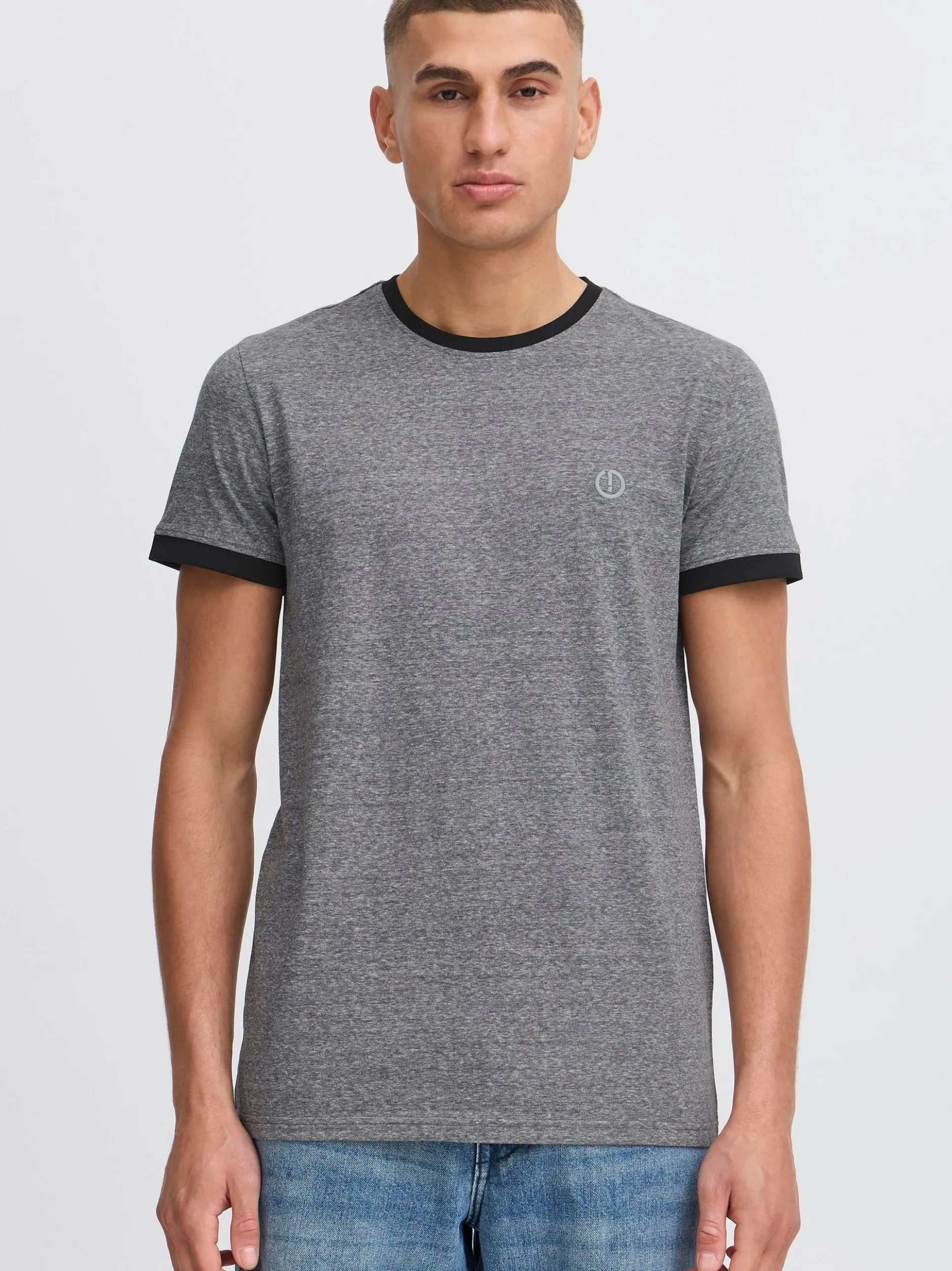 Solid Herren Rundhalsshirt - SDBennTee in schwarz
