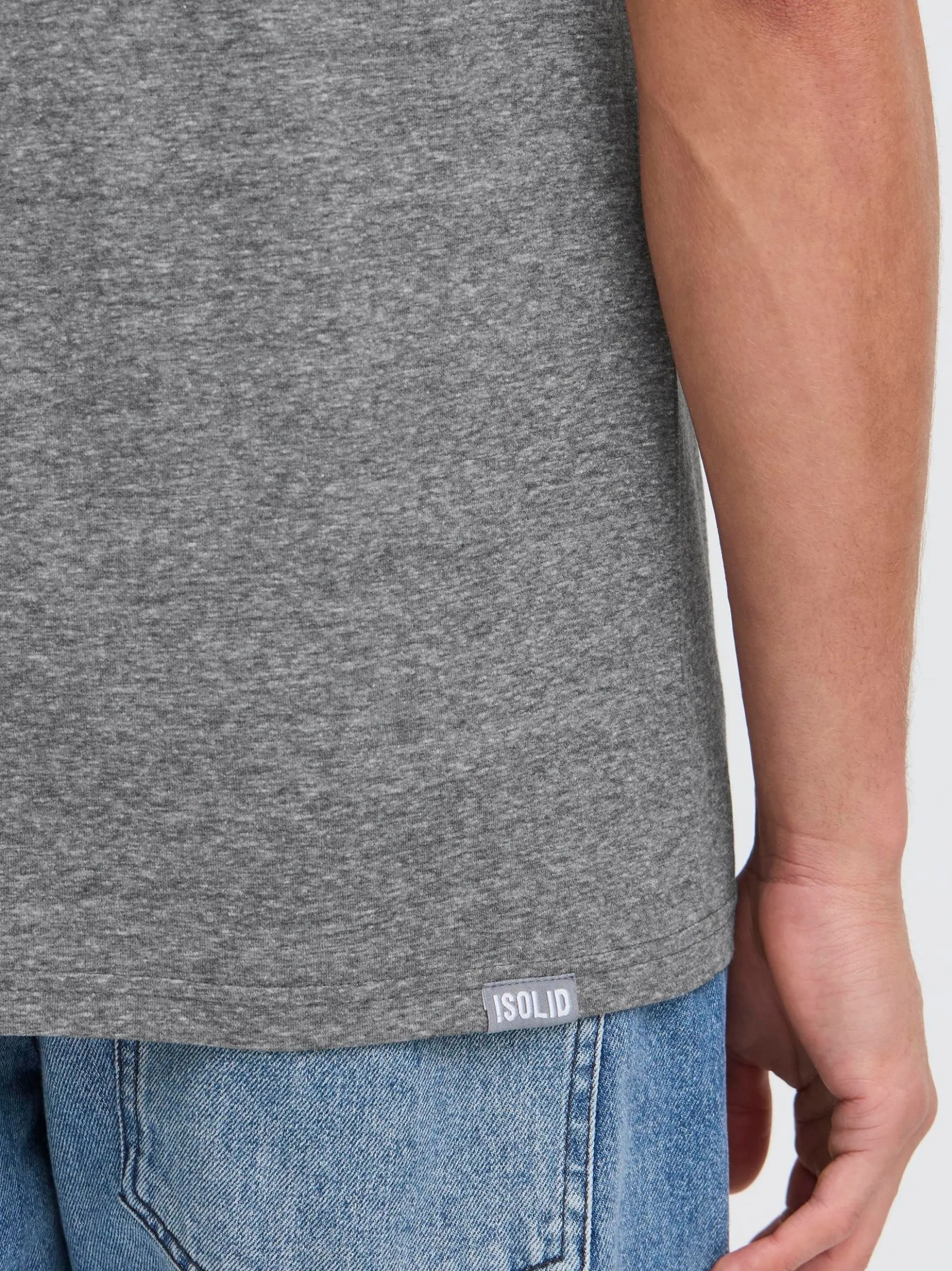 Solid Herren Rundhalsshirt - SDBennTee in schwarz