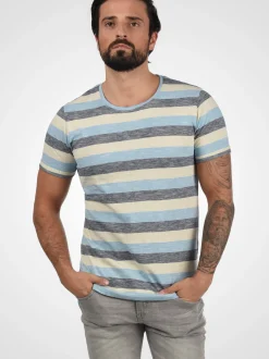 Solid Herren Rundhalsshirt - SDThicco in blau
