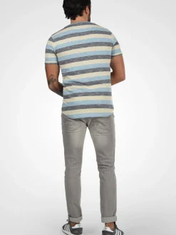 Solid Herren Rundhalsshirt - SDThicco in blau