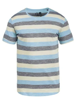 Solid Herren Rundhalsshirt - SDThicco in blau