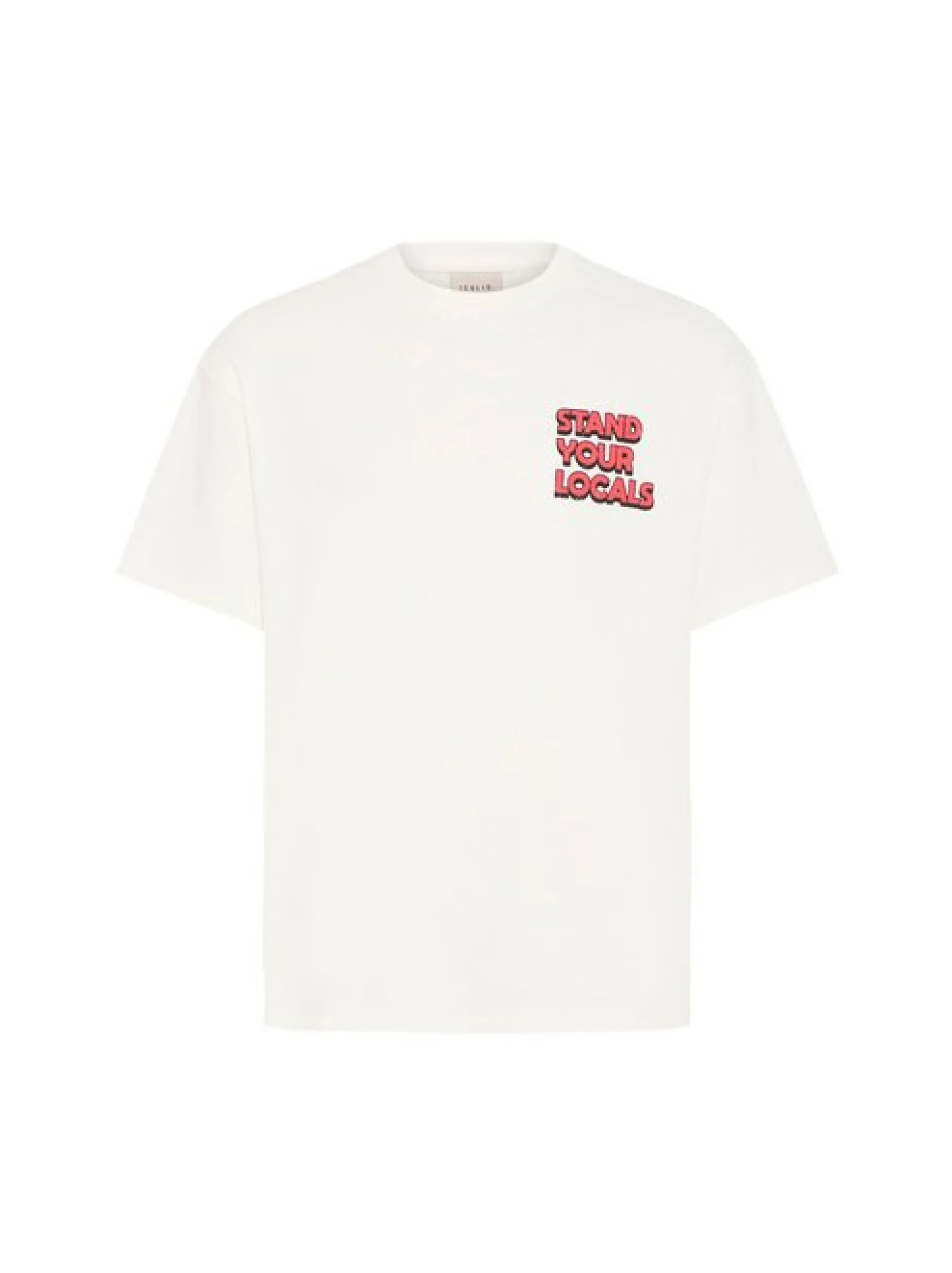 Solid Herren Rundhalsshirt - SDBrooks in ecru