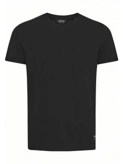 Solid Herren Rundhalsshirt - SDBob in schwarz