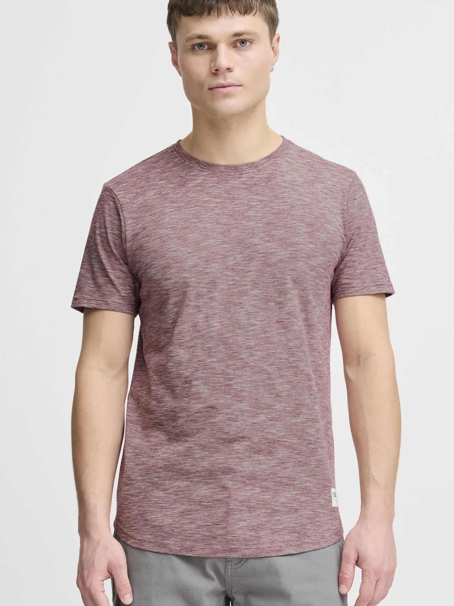Solid Herren Rundhalsshirt - SDFigos in rot