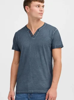Solid Herren Rundhalsshirt - SDTino in blau