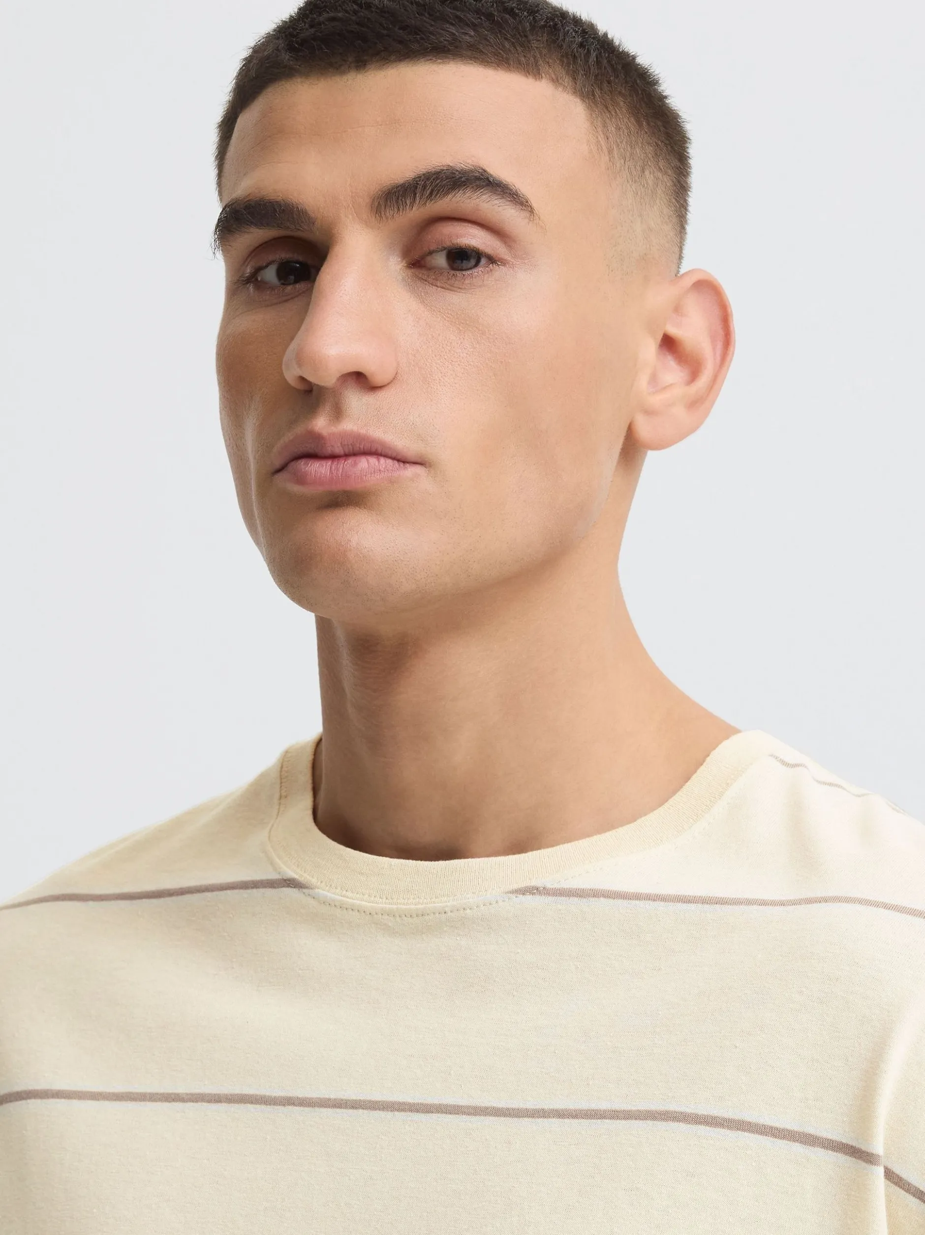 Solid Herren Rundhalsshirt - SDUbalt in beige
