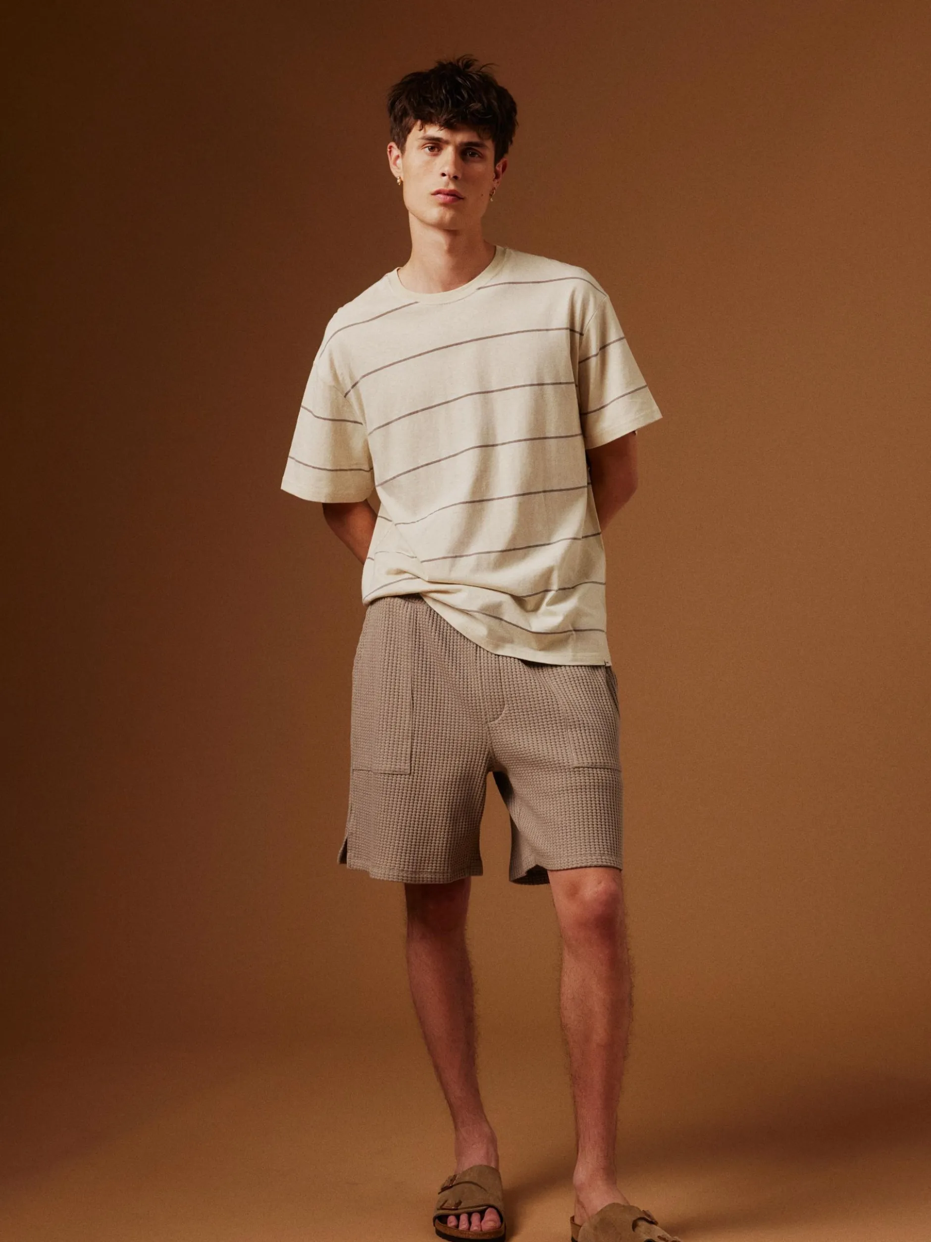Solid Herren Rundhalsshirt - SDUbalt in beige