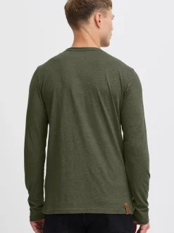 Solid Herren Rundhalsshirt - SDVolko in grün