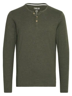 Solid Herren Rundhalsshirt - SDVolko in grün