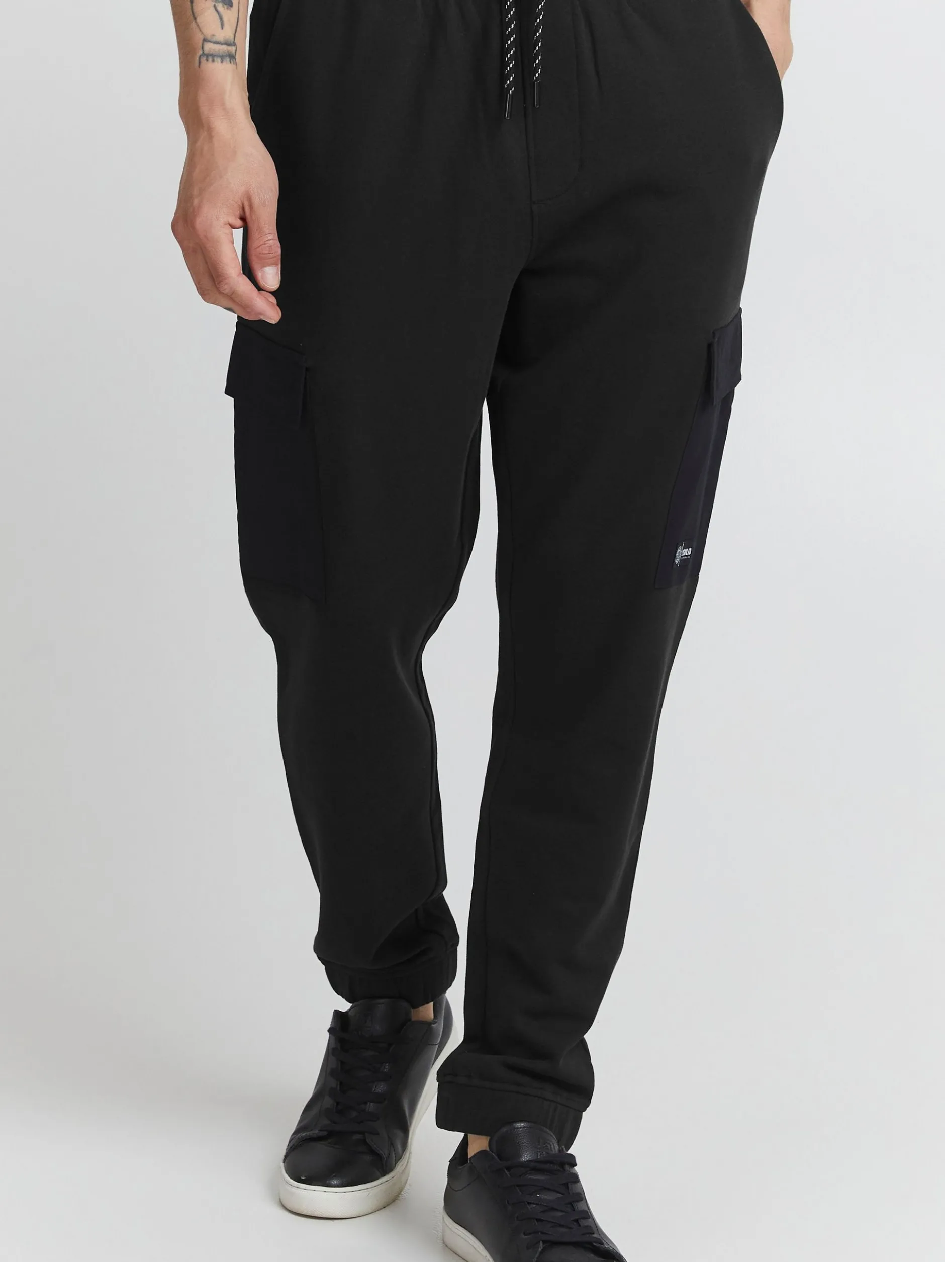 Solid Herren Stoffhose - SDBernardo in schwarz