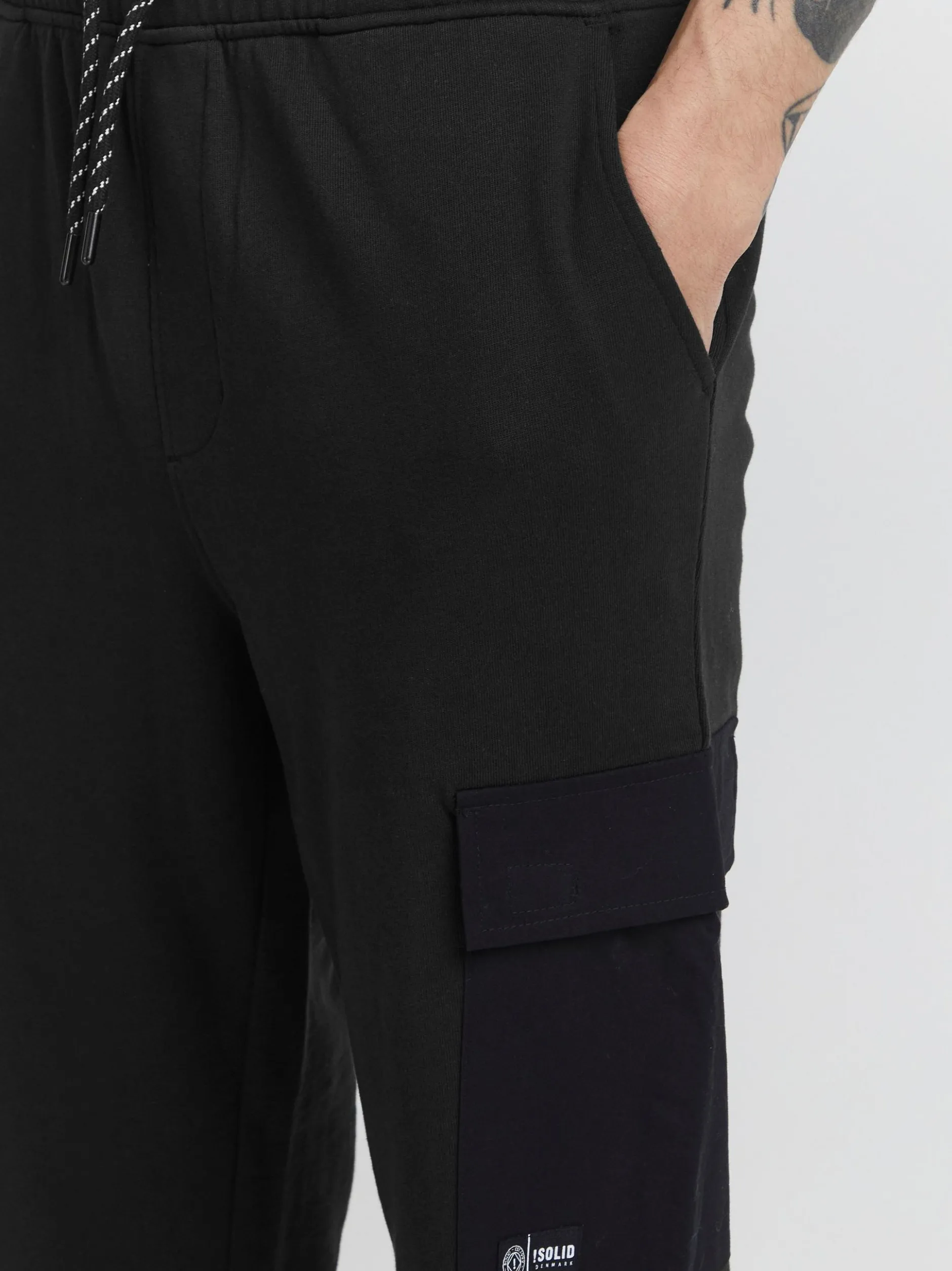 Solid Herren Stoffhose - SDBernardo in schwarz