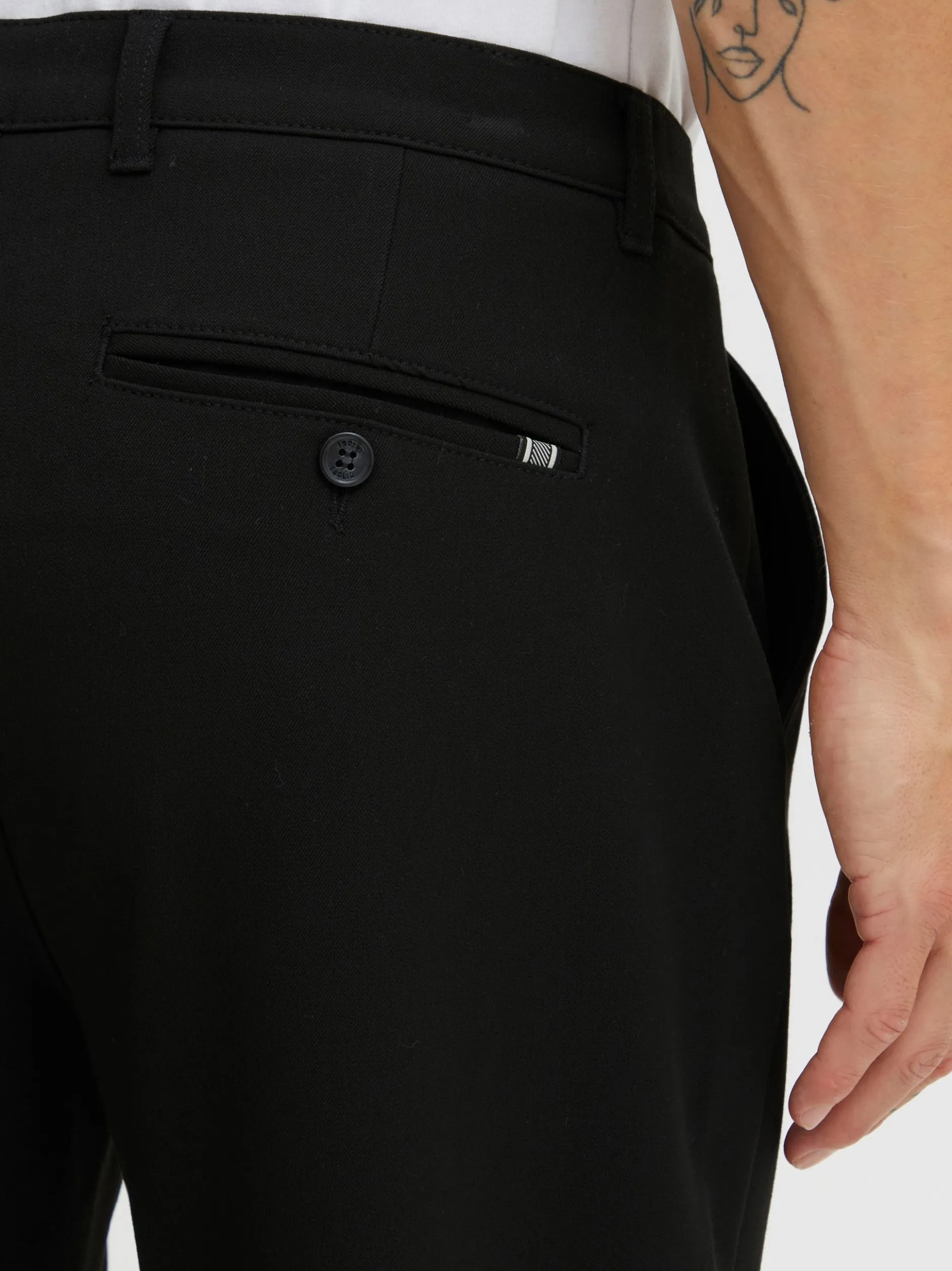 Solid Herren Stoffhose - SDFrederic in schwarz