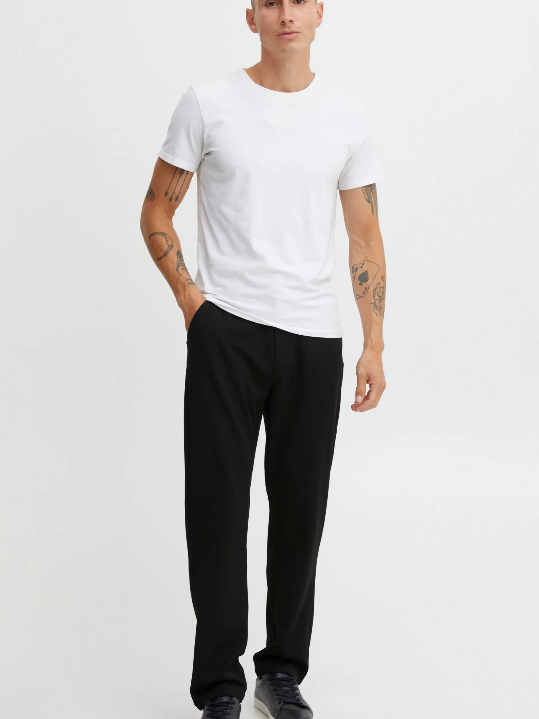 Solid Herren Stoffhose - SDFrederic in schwarz