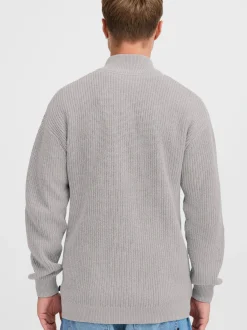 Solid Herren Strickjacke - SDGoralli in grau