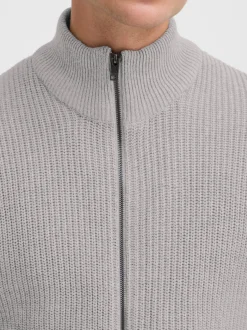 Solid Herren Strickjacke - SDGoralli in grau