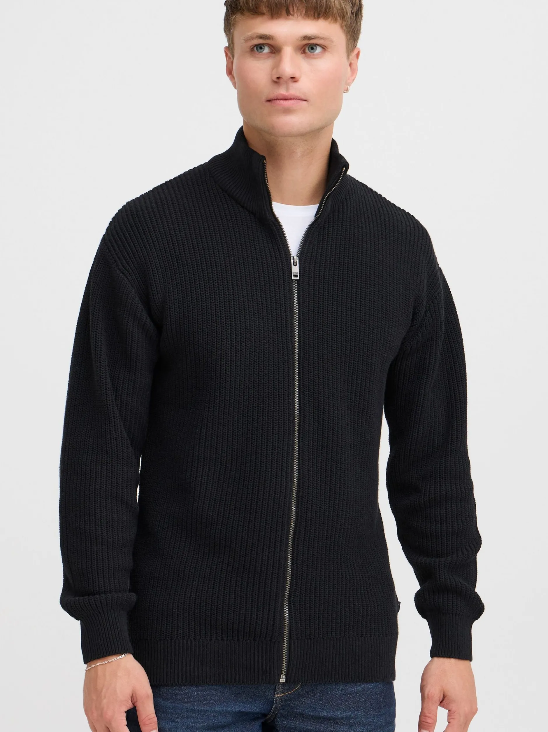 Solid Herren Strickjacke - SDGoralli in schwarz