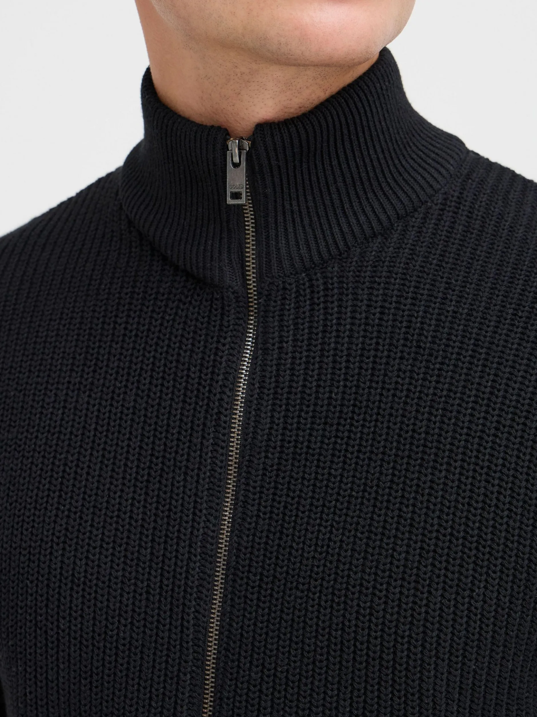 Solid Herren Strickjacke - SDGoralli in schwarz