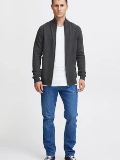 Solid Herren Strickjacke - SDKayne in grau