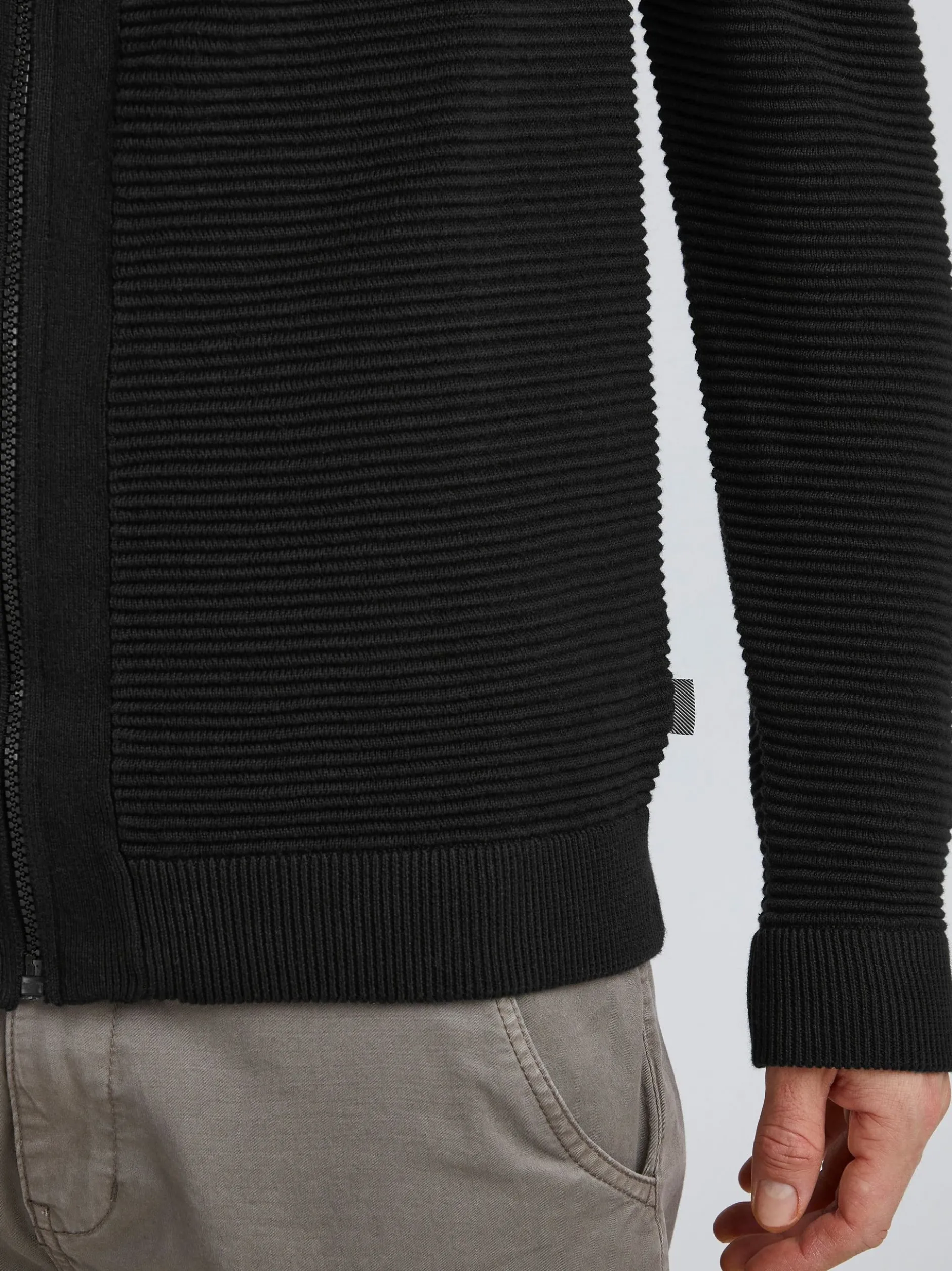 Solid Herren Strickjacke - SDNicklas in schwarz