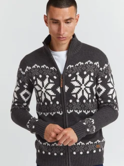 Solid Herren Strickjacke - SDNoran in grau