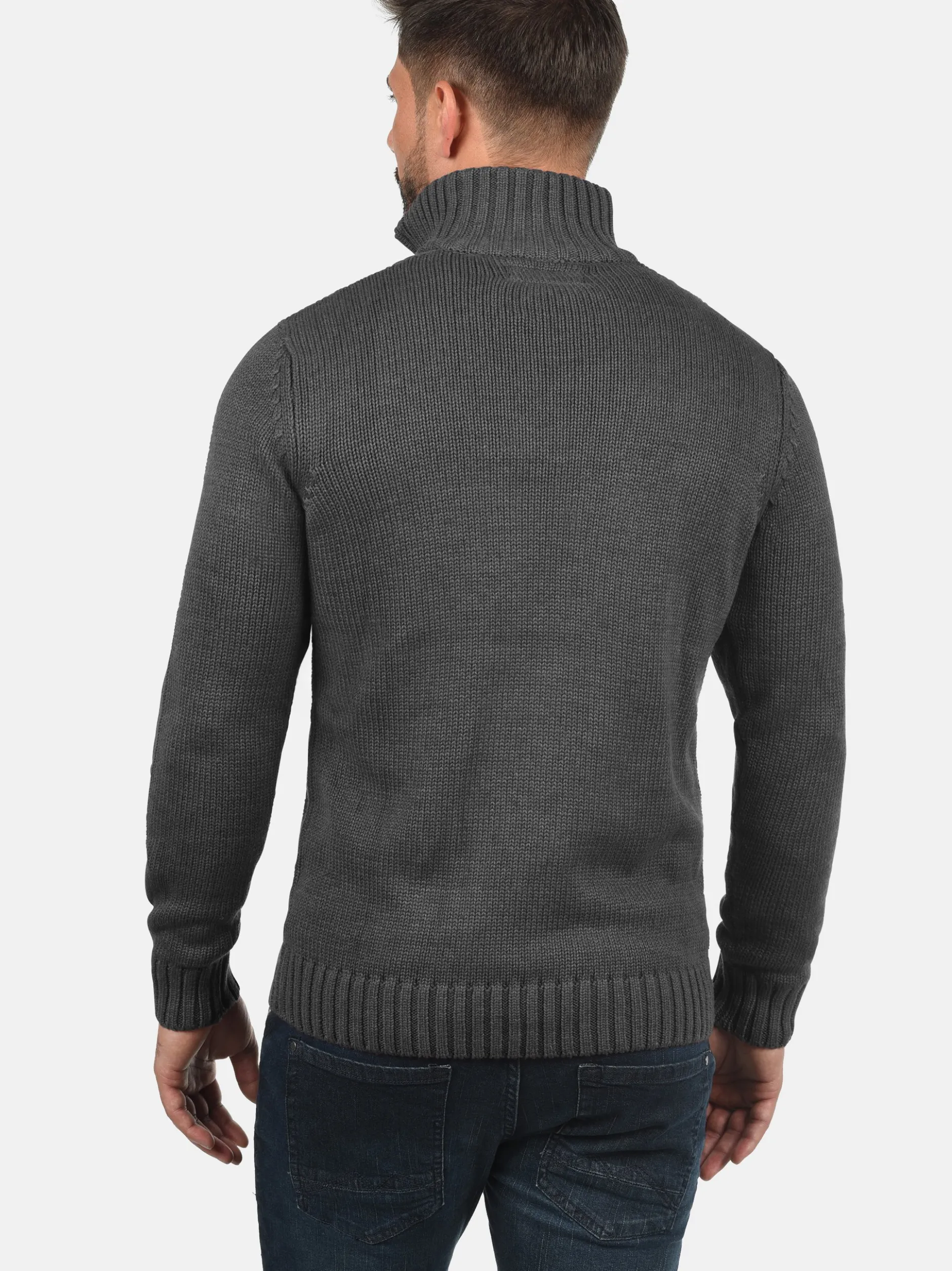 Solid Herren Strickjacke - SDPoul in grau